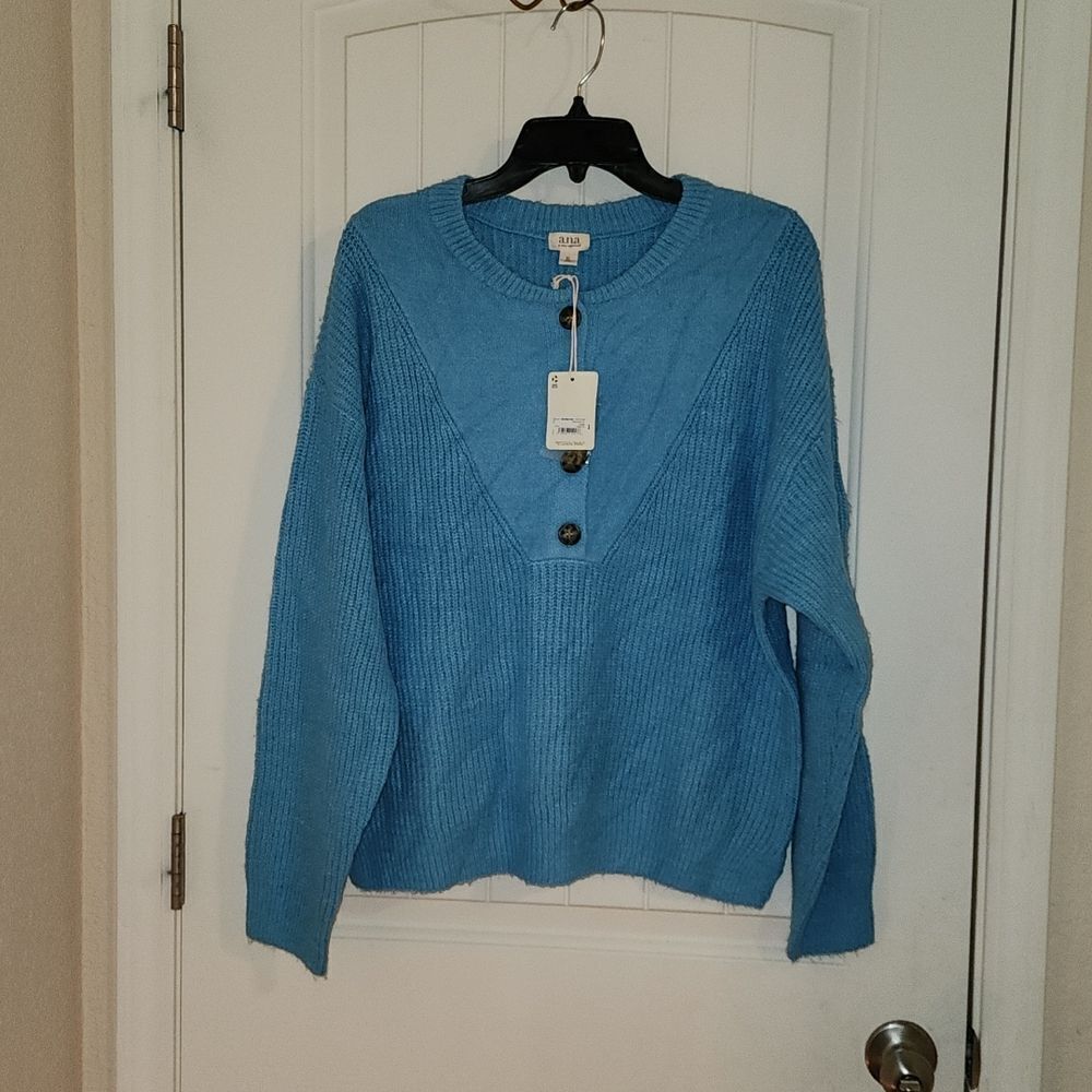 NWT a.n.a  A New Approach Sweater in Norse Blue, Size XL